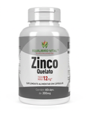 Zinco Quelato 60 Cápsulas Teor Max 12mg Cabelo, Pele e Imunidade