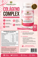 Colágeno Complex 60 Cápsulas 500mg Firmeza da Pele e Cabelos