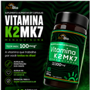 Vitamina K2 MK7 Menaquinona 60 Cápsulas 300mg Saúde Óssea e Vascular